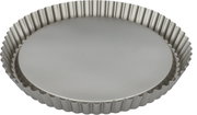 Obstbodenform aus Metall, Durchmesser 30 cm, mit gewelltem Rand, Ansicht von oben