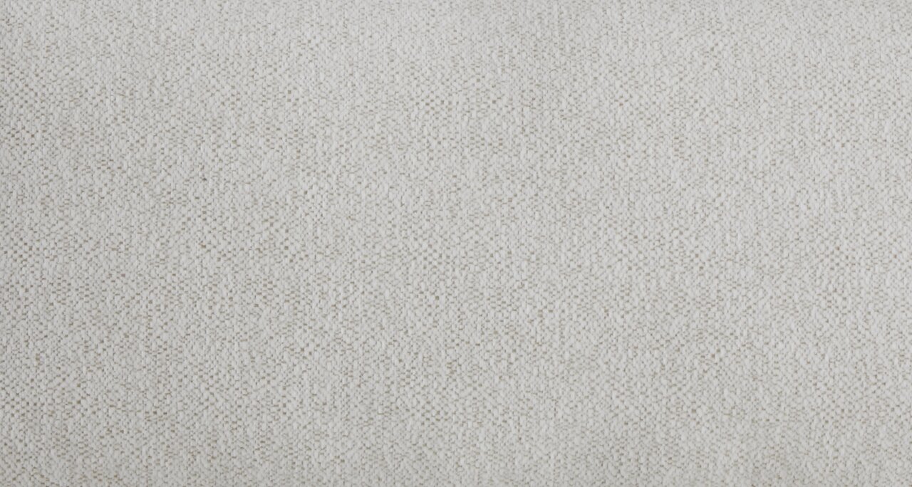 Nahaufnahme eines hellen, strukturierten Stoffes, der für ein Funktionssofa verwendet wird.