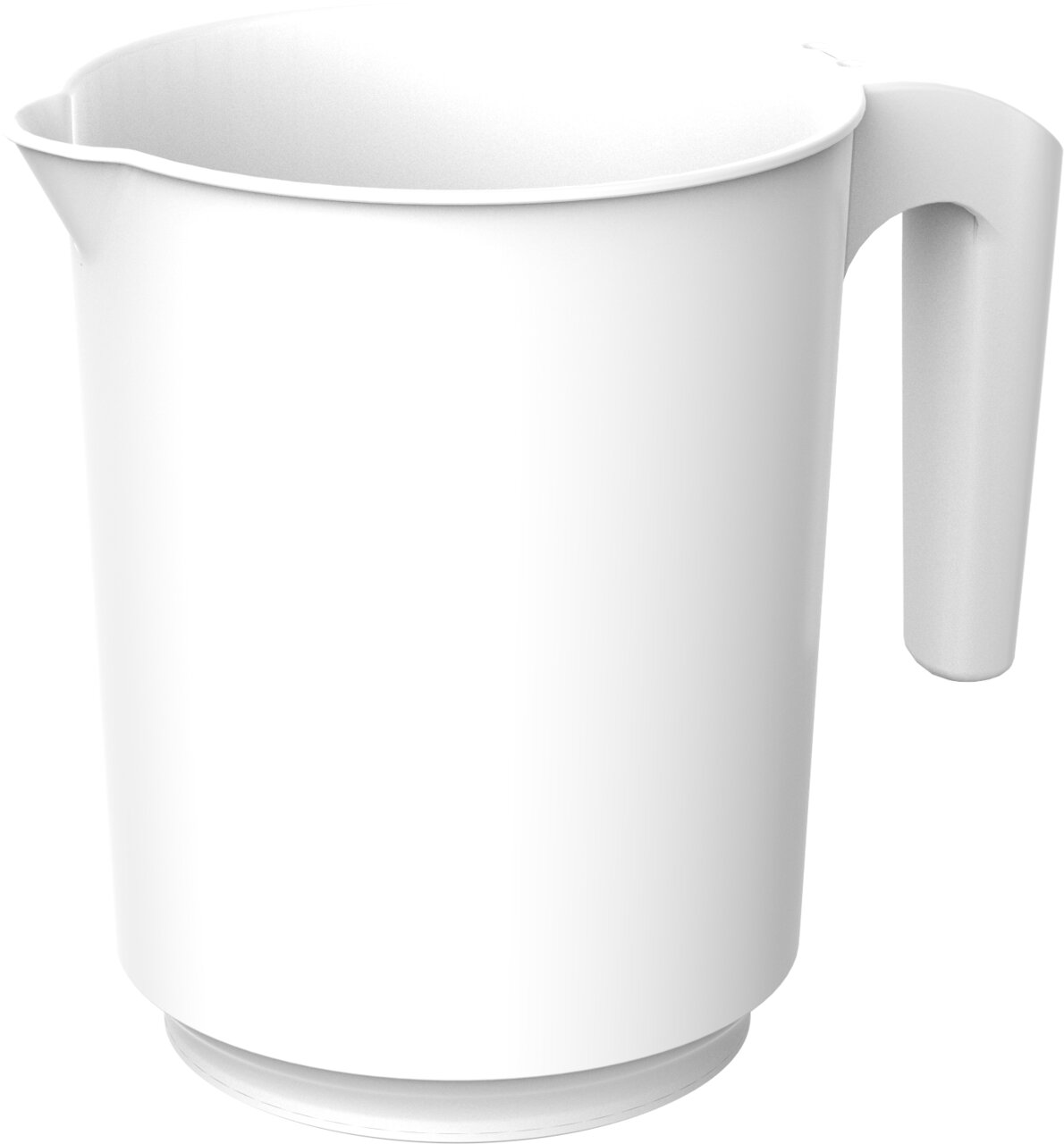 rotho Mengbeker FRESH Weißer Rührbecher FRESH 1,5L mit Griff, seitliche Perspektive