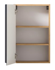 Offener Hängeschrank mit zwei Regalböden, Frontansicht