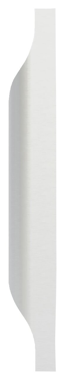 Hom´in Griffleiste UNIT Seitenansicht einer edelstahlfarbenen Griffleiste mit geschwungenem Design.