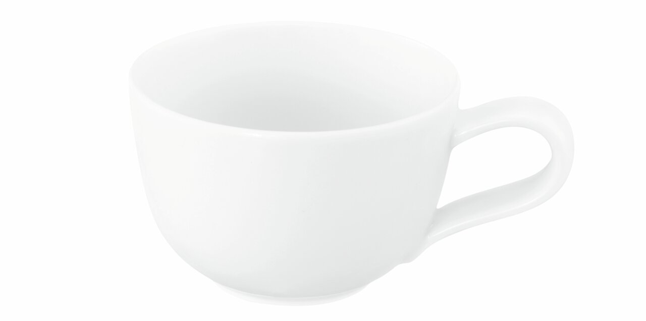 Weiße Espressotasse Liberty 0,09l, seitliche Perspektive