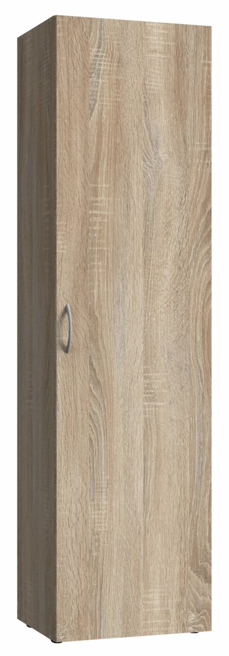 XORA Multifunctionele kast MULTIRAUMKONZEPT Mehrzweckschrank in Holzoptik mit einer Tür, seitliche Perspektive