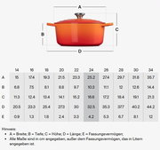 Runder Bräter in Orange mit Deckel und Griffen, Seitenansicht, 24 cm Durchmesser.