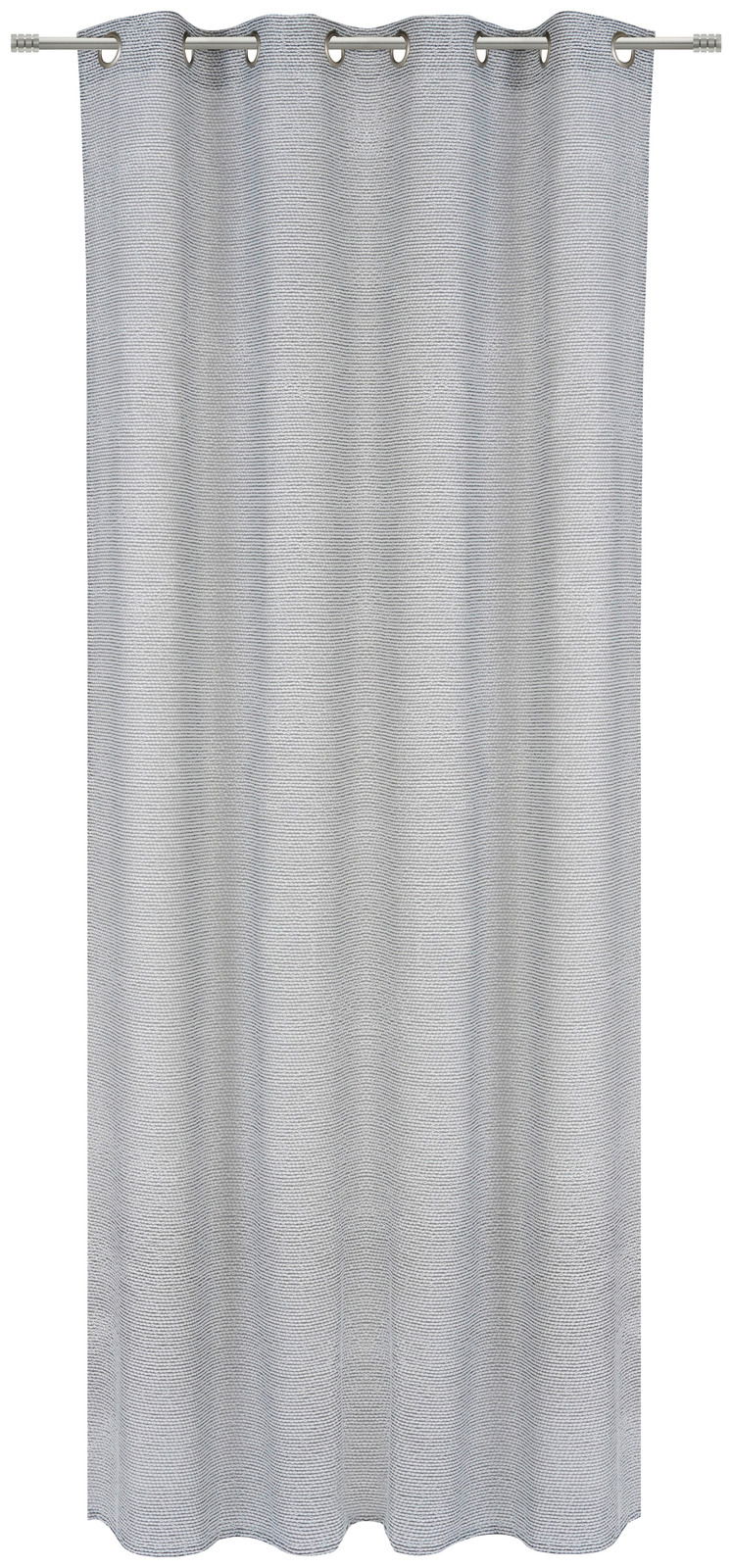 Grauer Ösenschal 135x245cm, frontalansicht