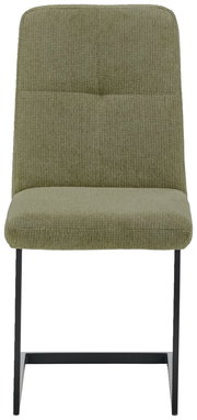 Grüner Schwingstuhl mit Metallgestell, Vorderansicht