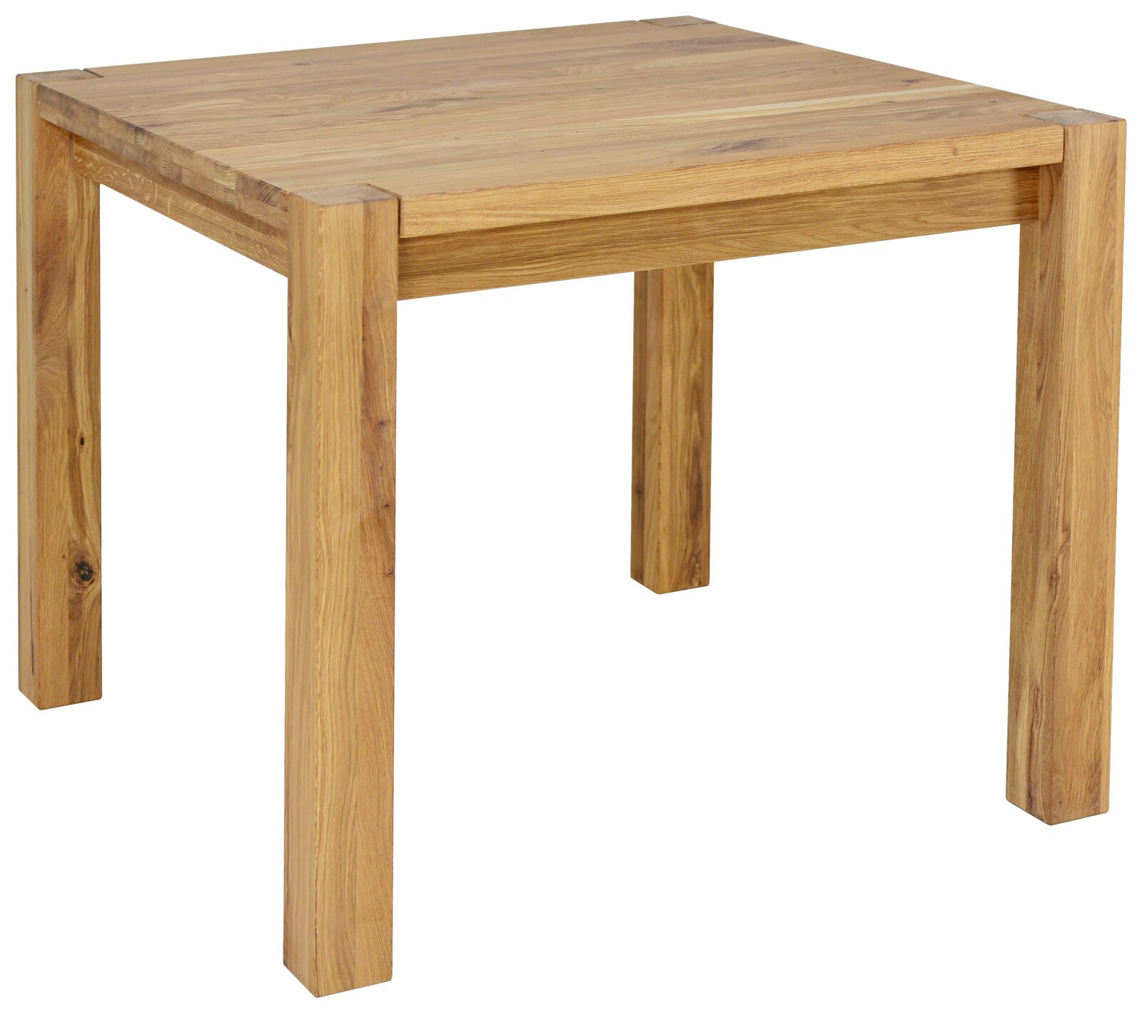 Holzesstisch aus Eiche in schräger Perspektive