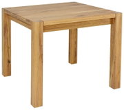 Holzesstisch aus Eiche in schräger Perspektive