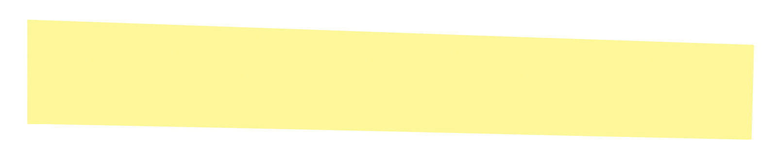 Gelbes, rechteckiges Objekt in schräger Perspektive