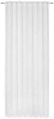 Weißer Fertigvorhang 135x245cm, frontal aufgenommen