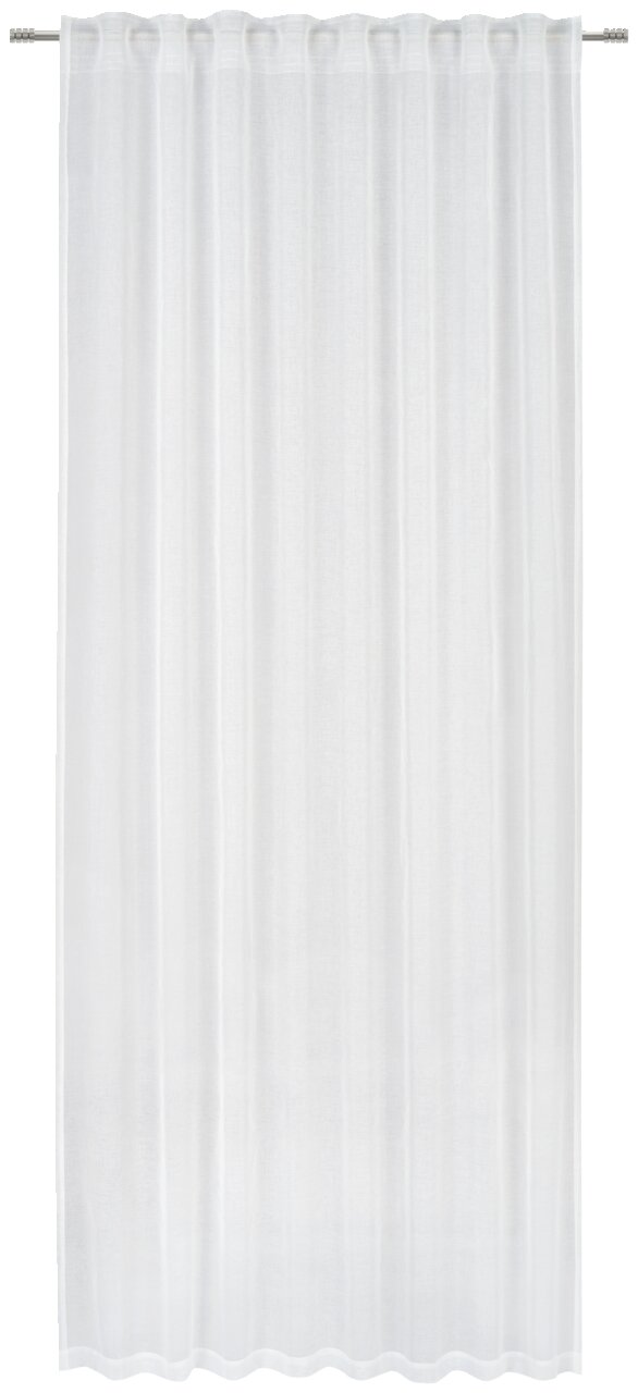 Weißer Fertigvorhang 135x245cm, frontal aufgenommen
