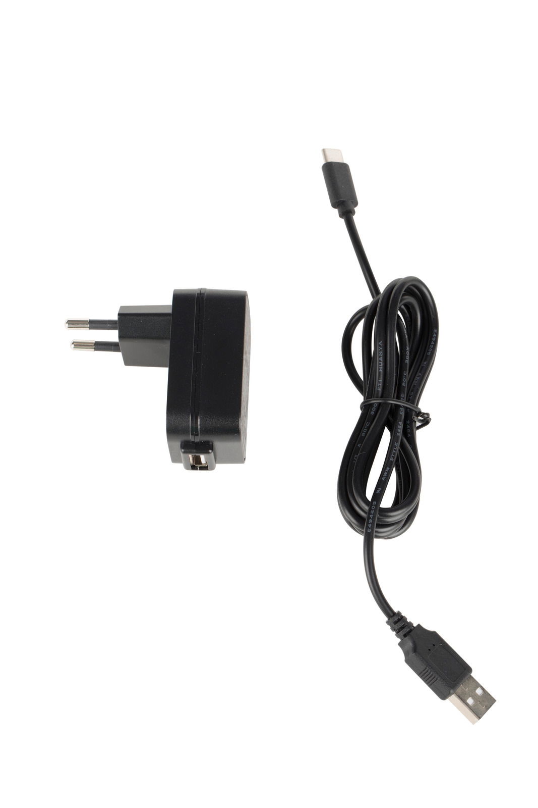 Netzteil und USB-Kabel für Glitterleuchte Storm, seitliche Ansicht