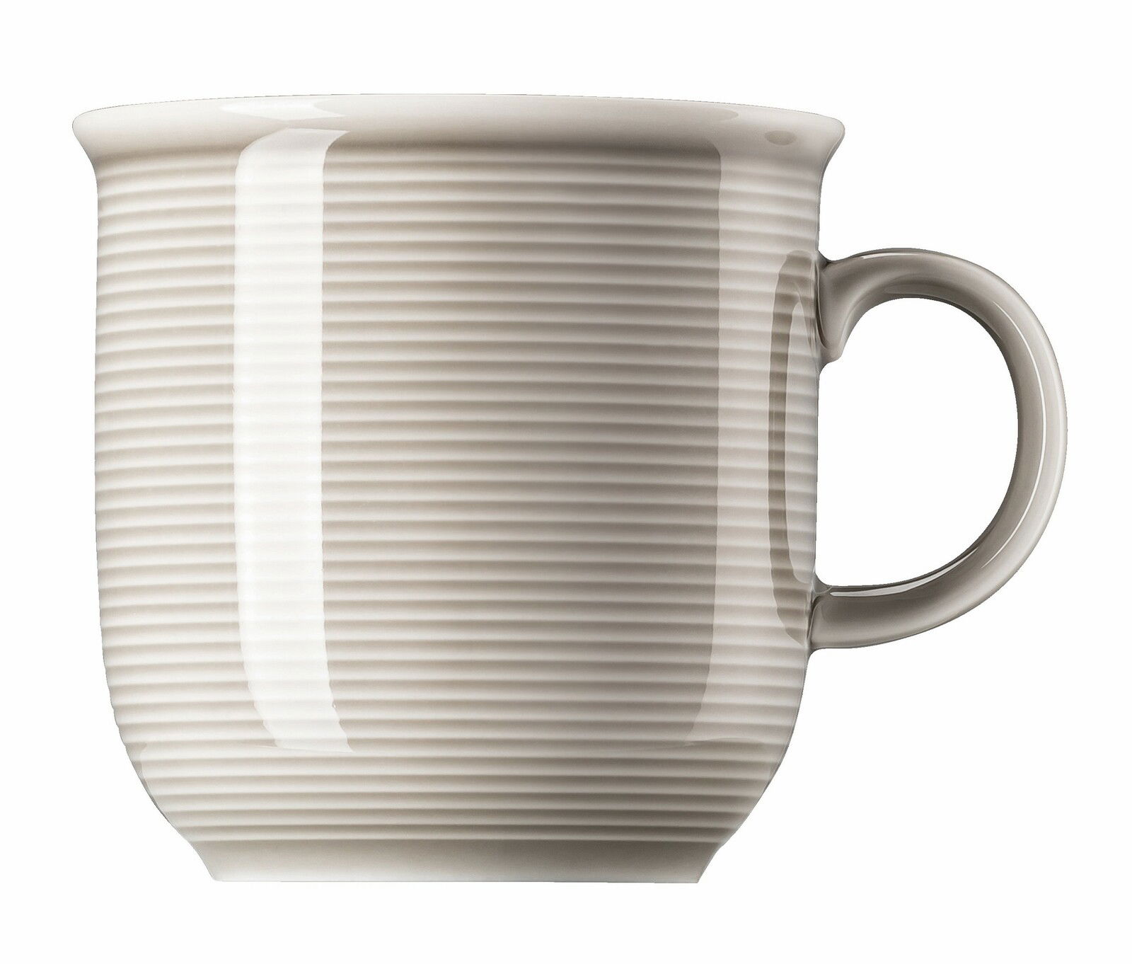 Thomas Kaffeebecher Trend Colour Großer Becher mit Henkel in Moon Grey, seitliche Ansicht