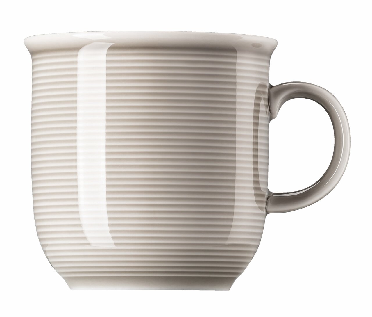 Grote beker met oor in Moon Grey, zijaanzicht