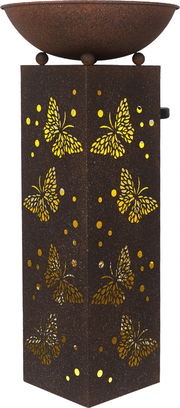 Solarleuchte mit Schmetterlingsdesign, seitliche Perspektive