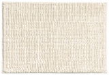 Beige Badteppich mit strukturierter Oberfläche, Draufsicht