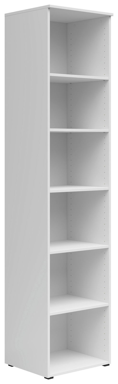 Carryhome Regal MULTISTAURAUM Weißes Regal mit sechs offenen Fächern, seitliche Perspektive