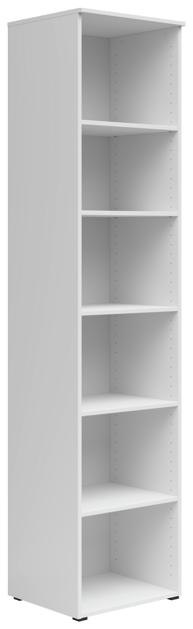 Carryhome Regal MULTISTAURAUM Weißes Regal mit sechs offenen Fächern, seitliche Perspektive