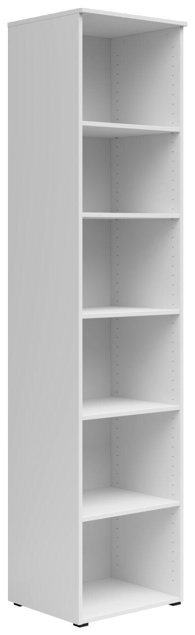 Carryhome Regal MULTISTAURAUM Weißes Regal mit sechs offenen Fächern, seitliche Perspektive