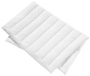 Vegan Dream Duobett 155x220cm in schräger Draufsicht, weiße, gestepptes Design