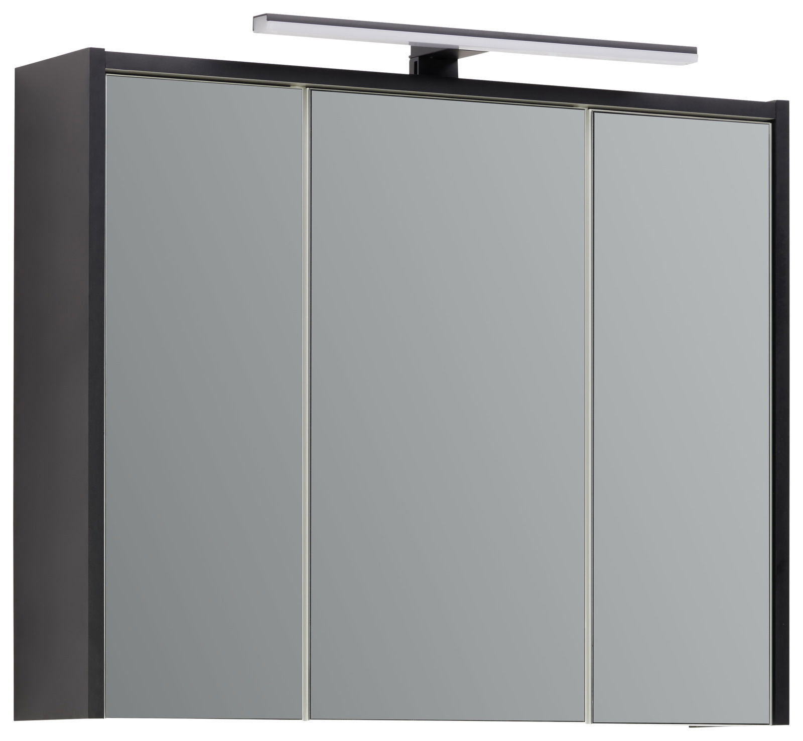Stylife Spiegelschrank INOVA Moderner Spiegelschrank mit drei Türen und integrierter Beleuchtung, Frontalansicht