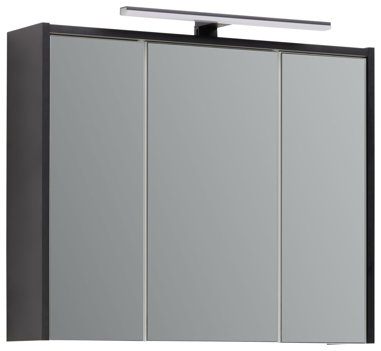 Stylife Spiegelschrank INOVA Moderner Spiegelschrank mit drei Türen und integrierter Beleuchtung, Frontalansicht
