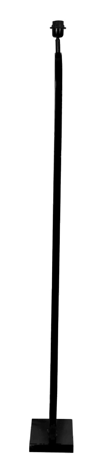 Schwarze Stehleuchte aus seitlicher Perspektive