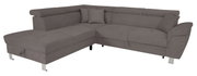 Graues Ecksofa mit Kissen, Vorderansicht