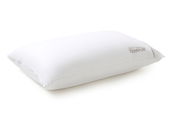 Weißes Schlafkissen 80 x 40 cm mit TEMPUR-Logo, seitliche Perspektive