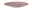 Runder Frühstücksteller 23 cm in Rosa mit Rillenmuster, seitliche Perspektive