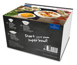 Starter-Set 6-teilig Vapiano von Villeroy & Boch, bestehend aus Suppenschalen, Salatschalen und Pastaschalen, seitliche Perspektive.