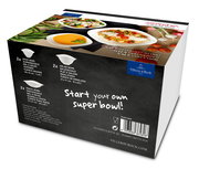 Starter-Set 6-teilig Vapiano von Villeroy & Boch, bestehend aus Suppenschalen, Salatschalen und Pastaschalen, seitliche Perspektive.