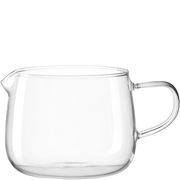 Transparente Glasmilchkanne TE PER TE 350ml, seitliche Ansicht