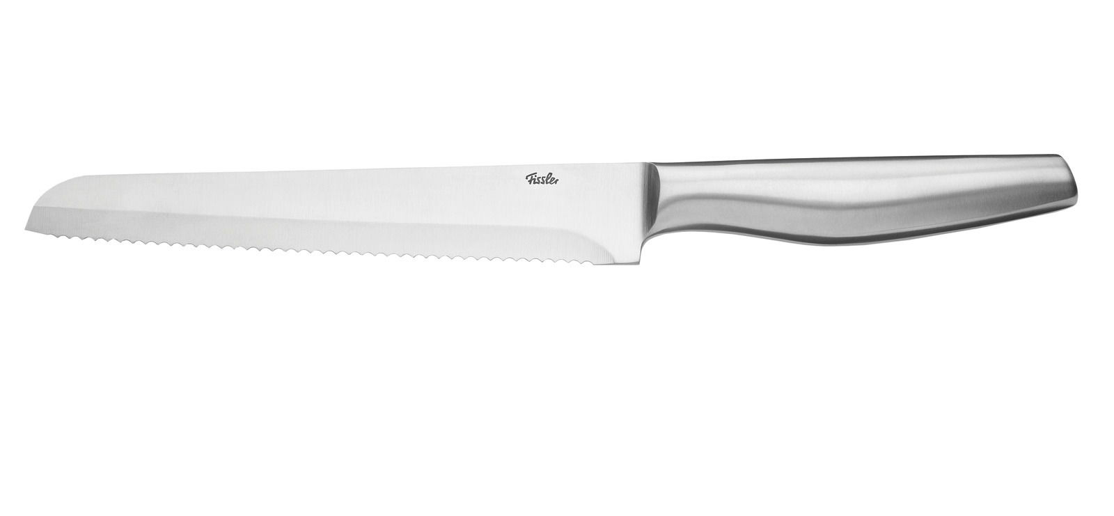 Fissler Brotmesser 19cm ESSENTIAL Brotmesser mit Wellenschliff und ergonomischem Griff, seitliche Ansicht
