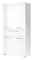 XORA Midischrank 76 cm DORIA Weißer Midischrank mit mehreren Schubladen und Türen, frontale Perspektive