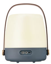 Vorderansicht einer tragbaren Lampe mit USB-Anschluss und Bedienelementen, Modell Lite-up Ocean 2.0.