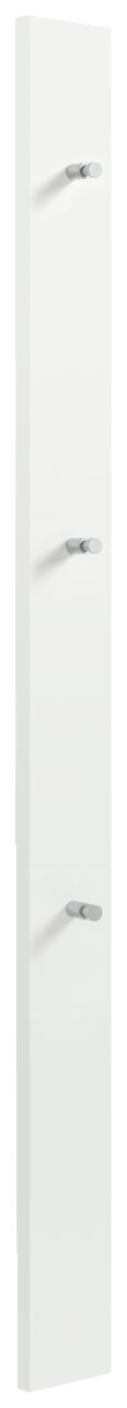 Dieter Knoll Garderobenpaneel SORRENT Weißes Garderobenpaneel mit drei Haken, seitliche Perspektive