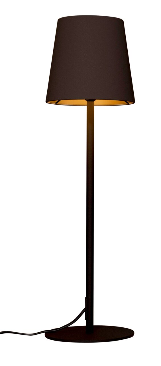 Moderne Tischleuchte FIORANA in schwarzem Design, seitliche Perspektive