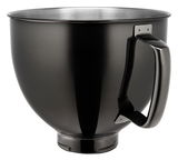 Metallschüssel 4,8L in Radiant Black, seitliche Perspektive mit Griff
