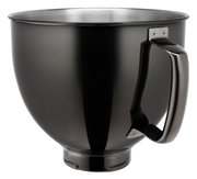 Metallschüssel 4,8L in Radiant Black, seitliche Perspektive mit Griff