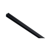 Schwarze Schiene, 1,5m lang, diagonale Perspektive