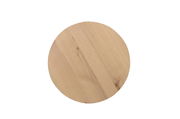 Runde Holzplatte aus hellem Holz, Draufsicht