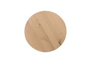 Runde Holzplatte aus hellem Holz, Draufsicht