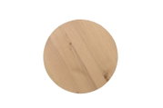 Ronde houten plaat van licht hout, bovenaanzicht