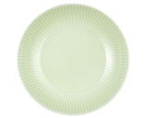 Grüner, runder Suppenteller mit geriffeltem Rand, Draufsicht