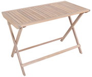 Klapptisch aus Holz in seitlicher Perspektive