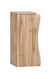 Unterschrank aus Holz mit natürlicher Maserung, seitliche Perspektive