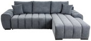 Graues Ecksofa mit Ottomane, Vorderansicht