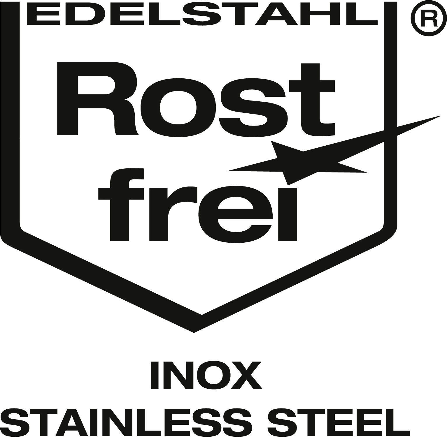 Wenko Handtuchständer SLATE ROCK Logo für Edelstahl, rostfrei, aus der Vorderansicht.