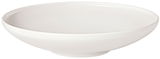 Weißer Suppenteller Afina 25cm mit feiner Rillenstruktur, seitliche Perspektive